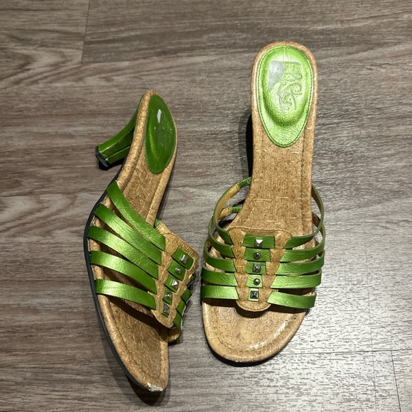 Shoes - Green Strappy Women's Sandals